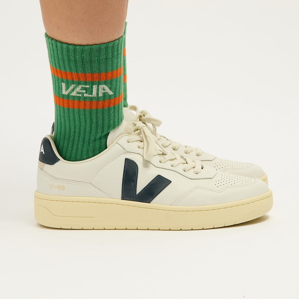ICONIC SOCKS COTTON GREEN WHITE ORANGE — 2