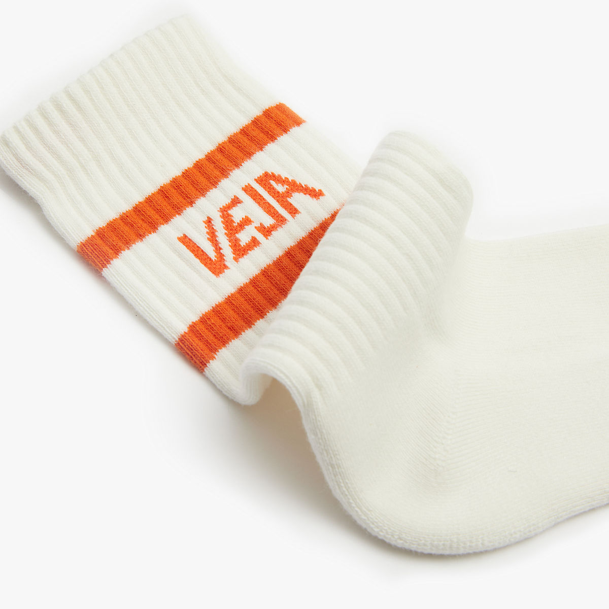 ICONIC SOCKS COTTON WHITE ORANGE — 3