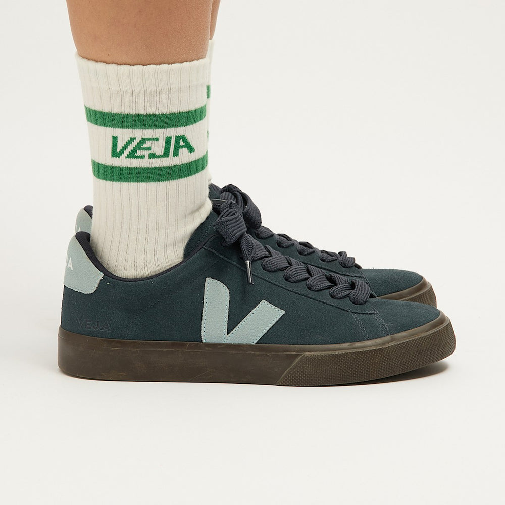 ICONIC SOCKS COTTON WHITE GREEN — 2