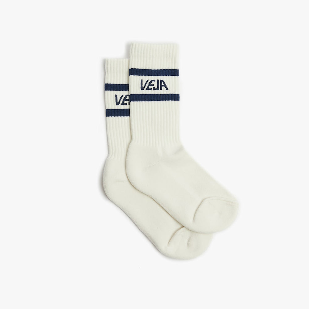 ICONIC SOCKS COTTON WHITE BLUE — 1