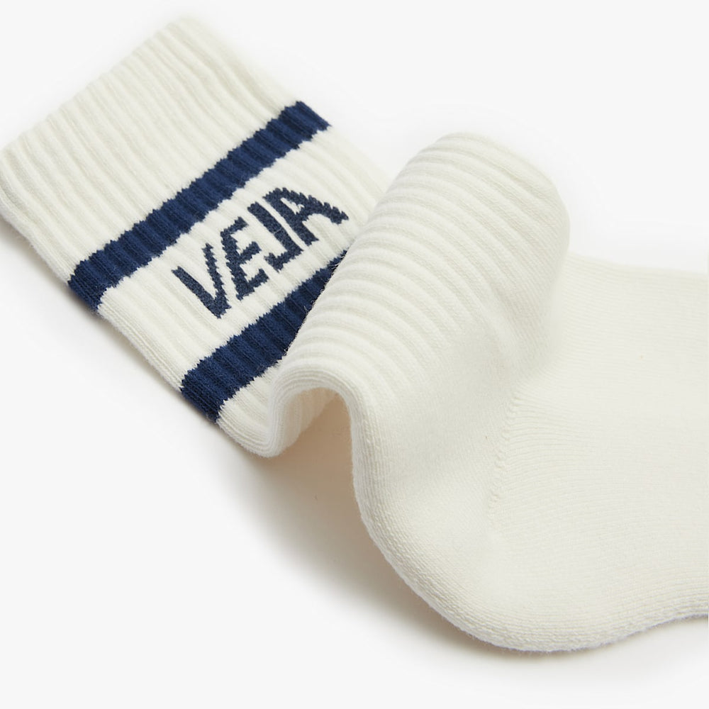 ICONIC SOCKS COTTON WHITE BLUE — 2