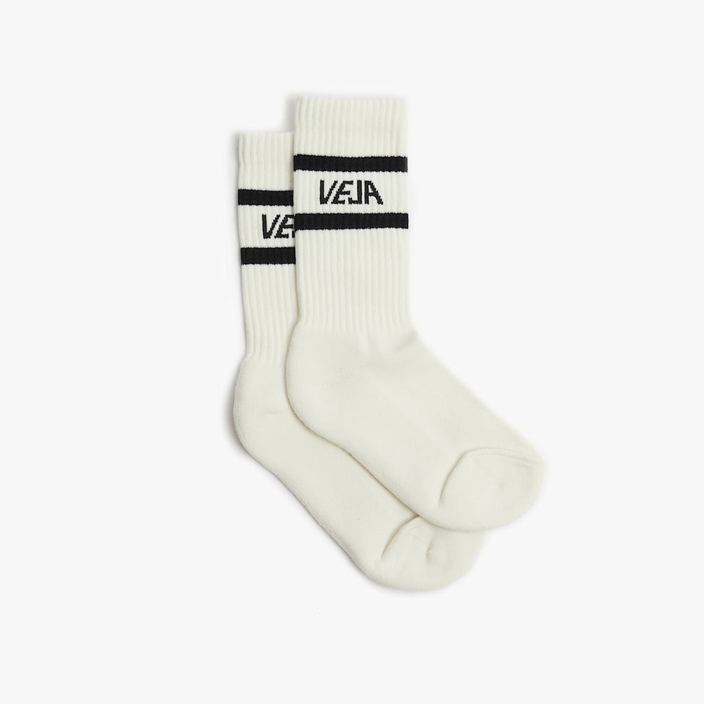 ICONIC SOCKS COTTON WHITE BLACK — 1