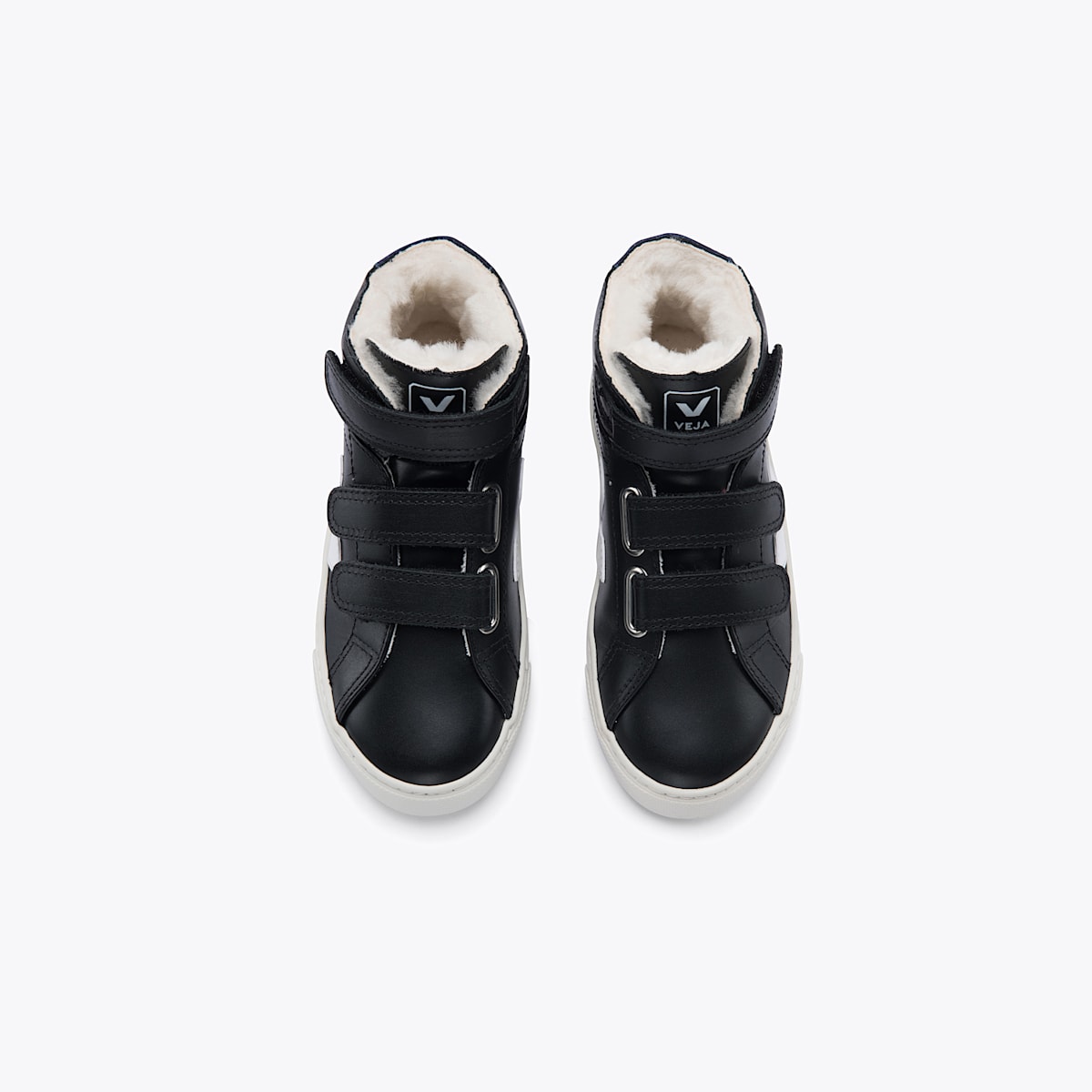 ESPLAR MID FURED LEATHER BLACK WHITE — 2