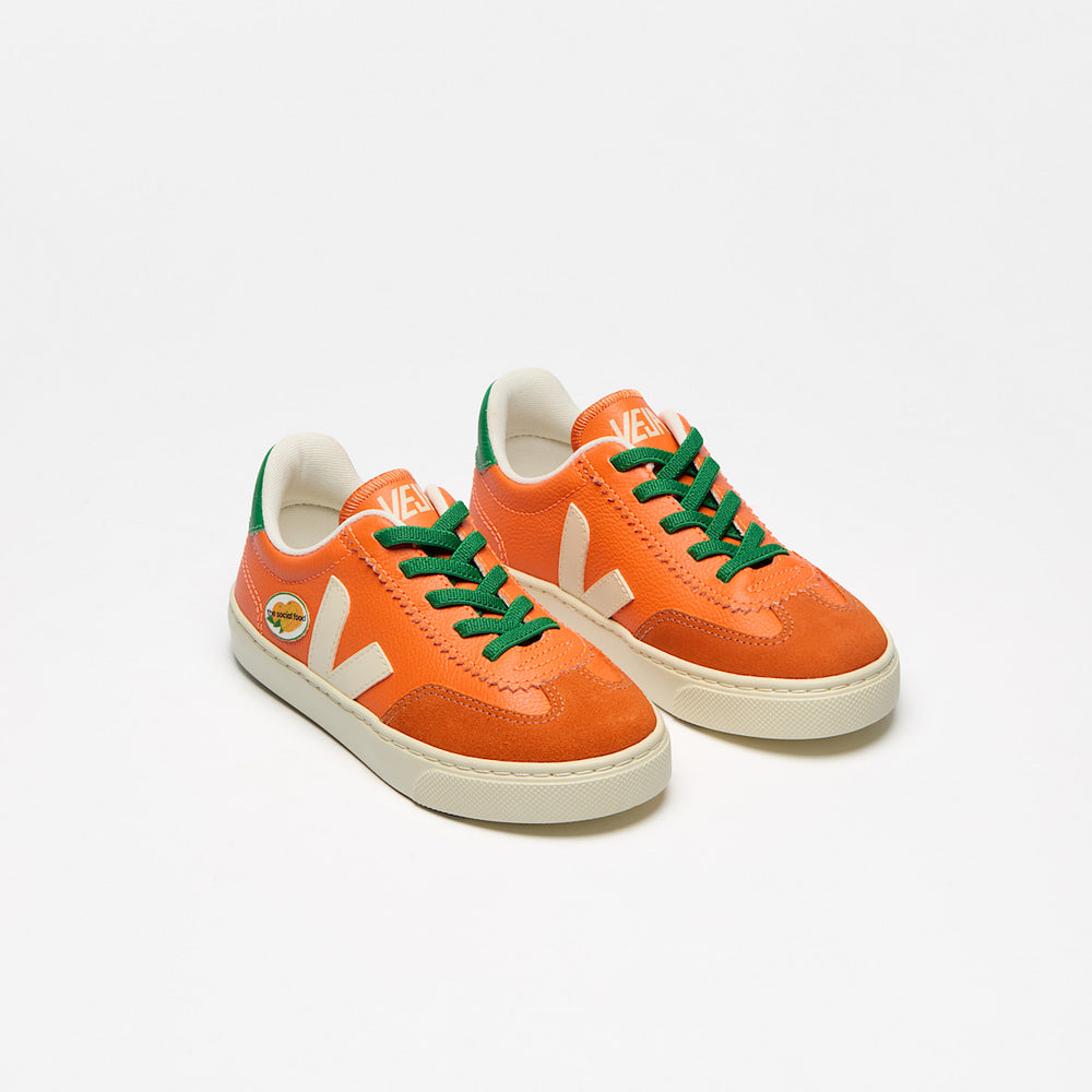 VOLLEY ELASTIC LACES LEATHER VEJA X THE SOCIAL FOOD FURY CALCAIRE — 2