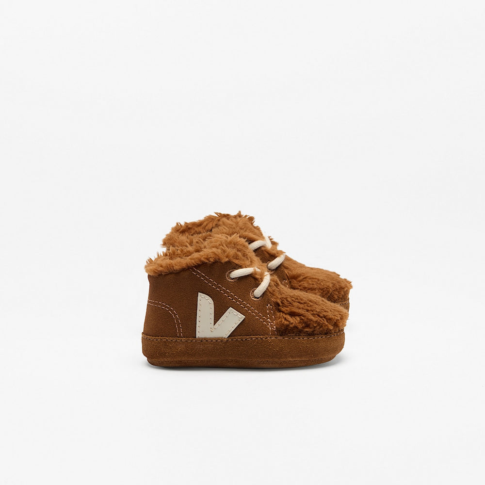 BABY FURED SUEDE COGNAC PIERRE — 1