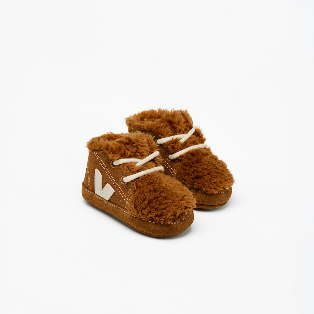 BABY FURED SUEDE COGNAC PIERRE — 2