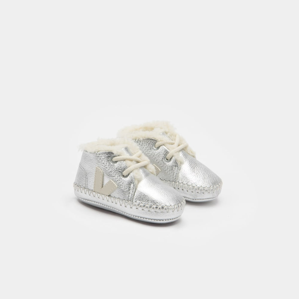 BABY FURED LEATHER SILVER PIERRE — 2