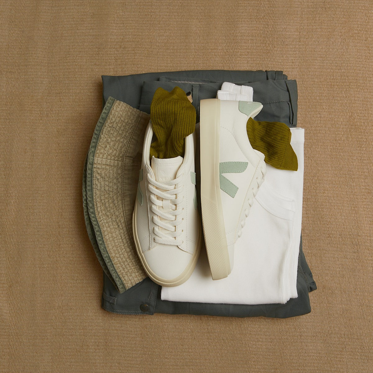 CAMPO LEATHER WHITE MATCHA — 4