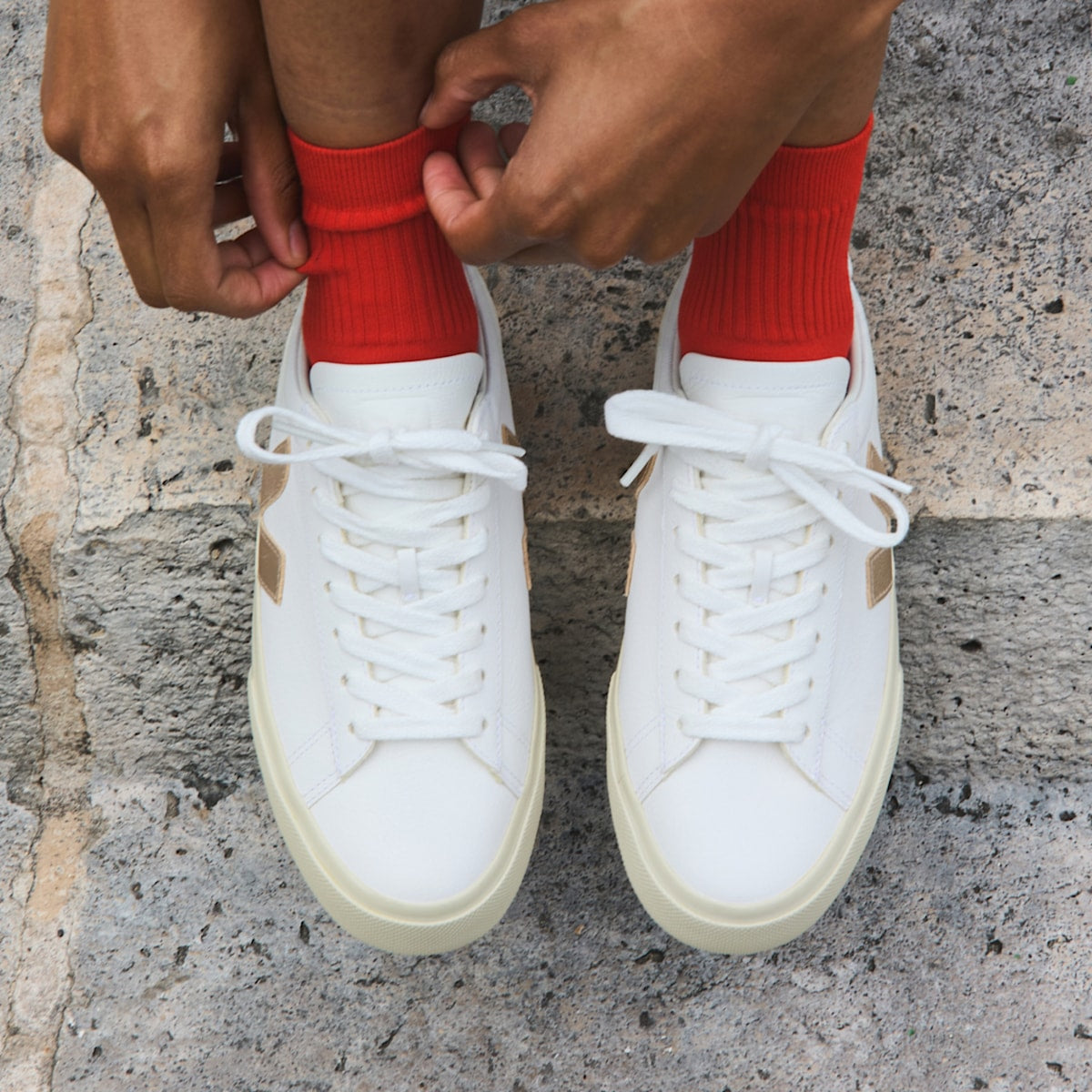 CAMPO LEATHER WHITE PLATINE — 5