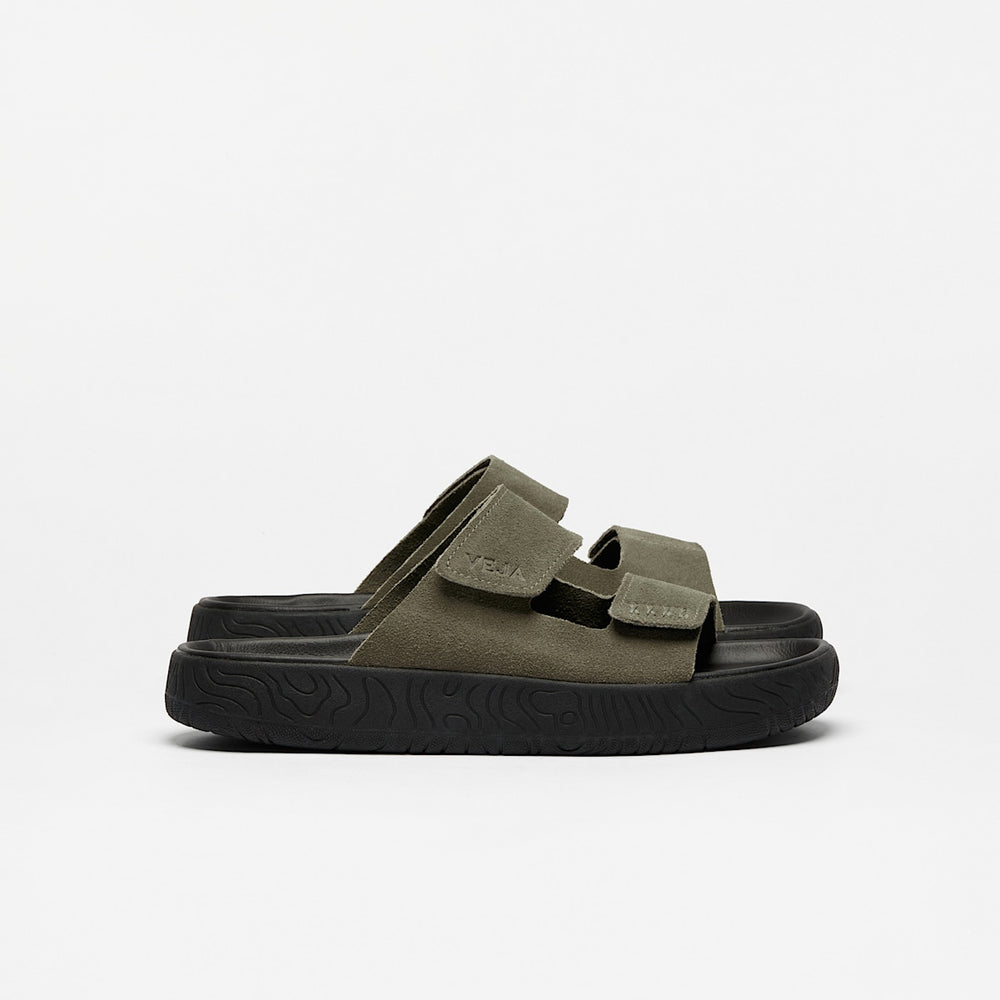 ETNA SUEDE KAKI BLACK — 1