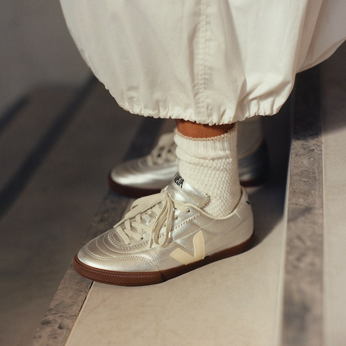 PANENKA LEATHER SILVER WHITE PIERRE BARK — 7