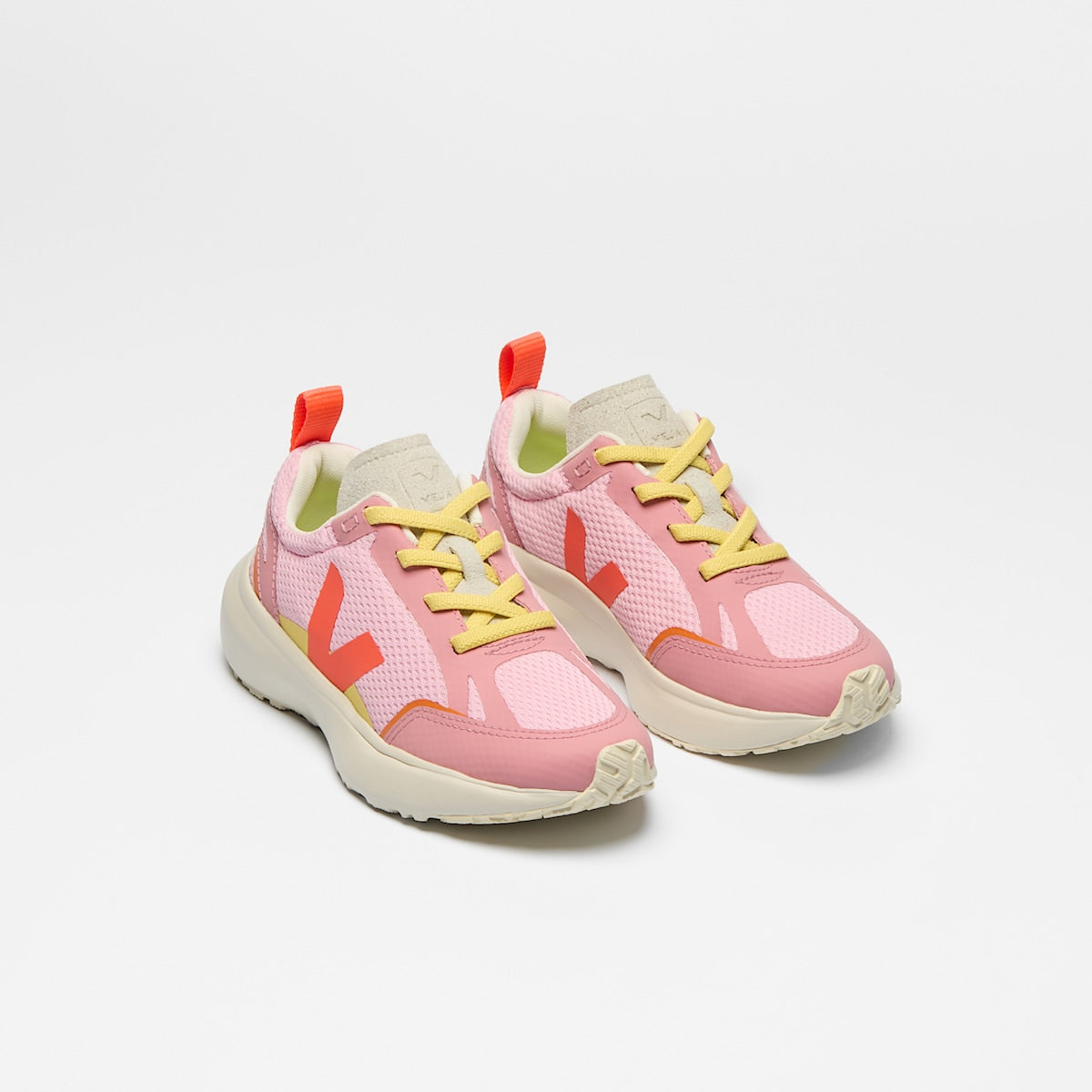 CANARY ELASTIC LACES ALVEOMESH GUIMAUVE ORANGE FLUO — 2