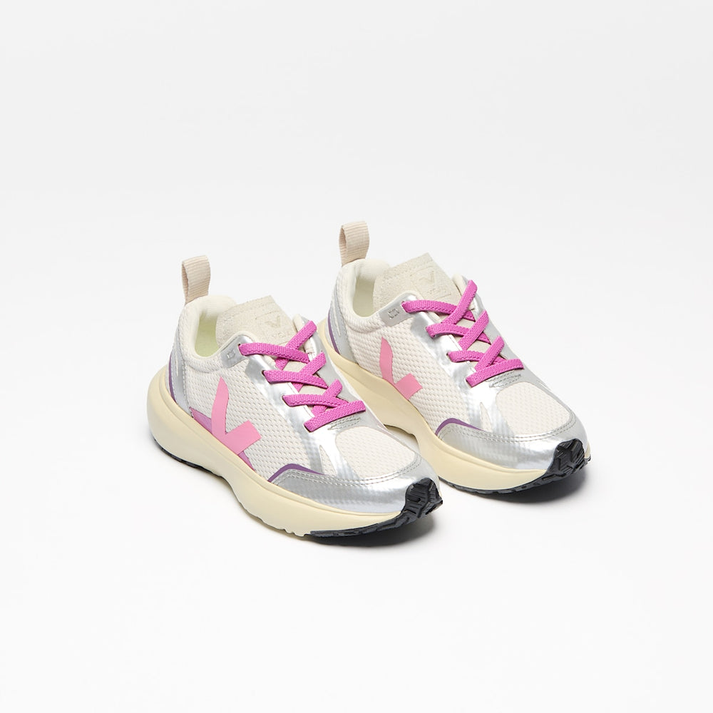 CANARY ELASTIC LACES ALVEOMESH GRAVEL MALIBU SILVER — 2
