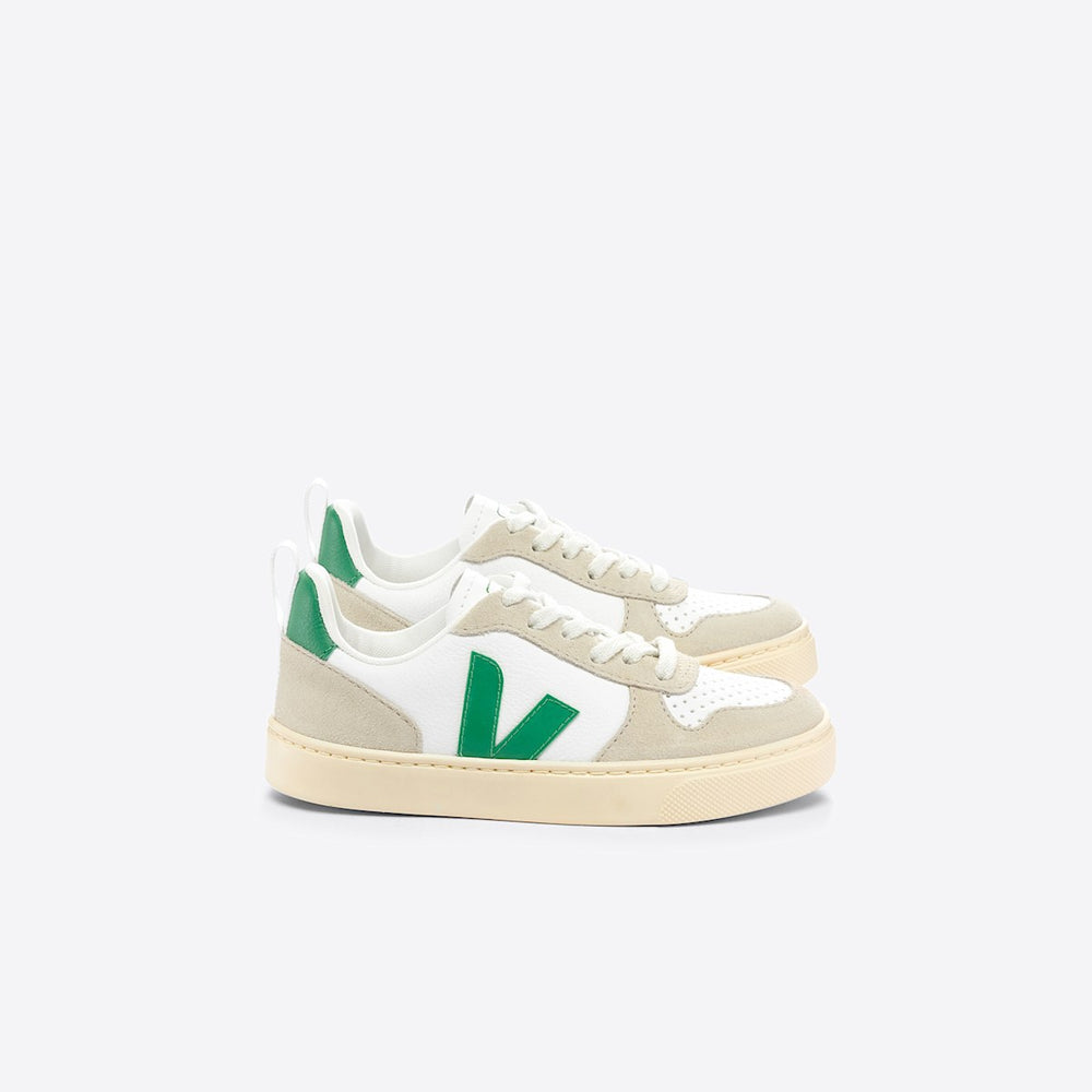 V-10 LEATHER WHITE EMERAUDE ALMOND — 1
