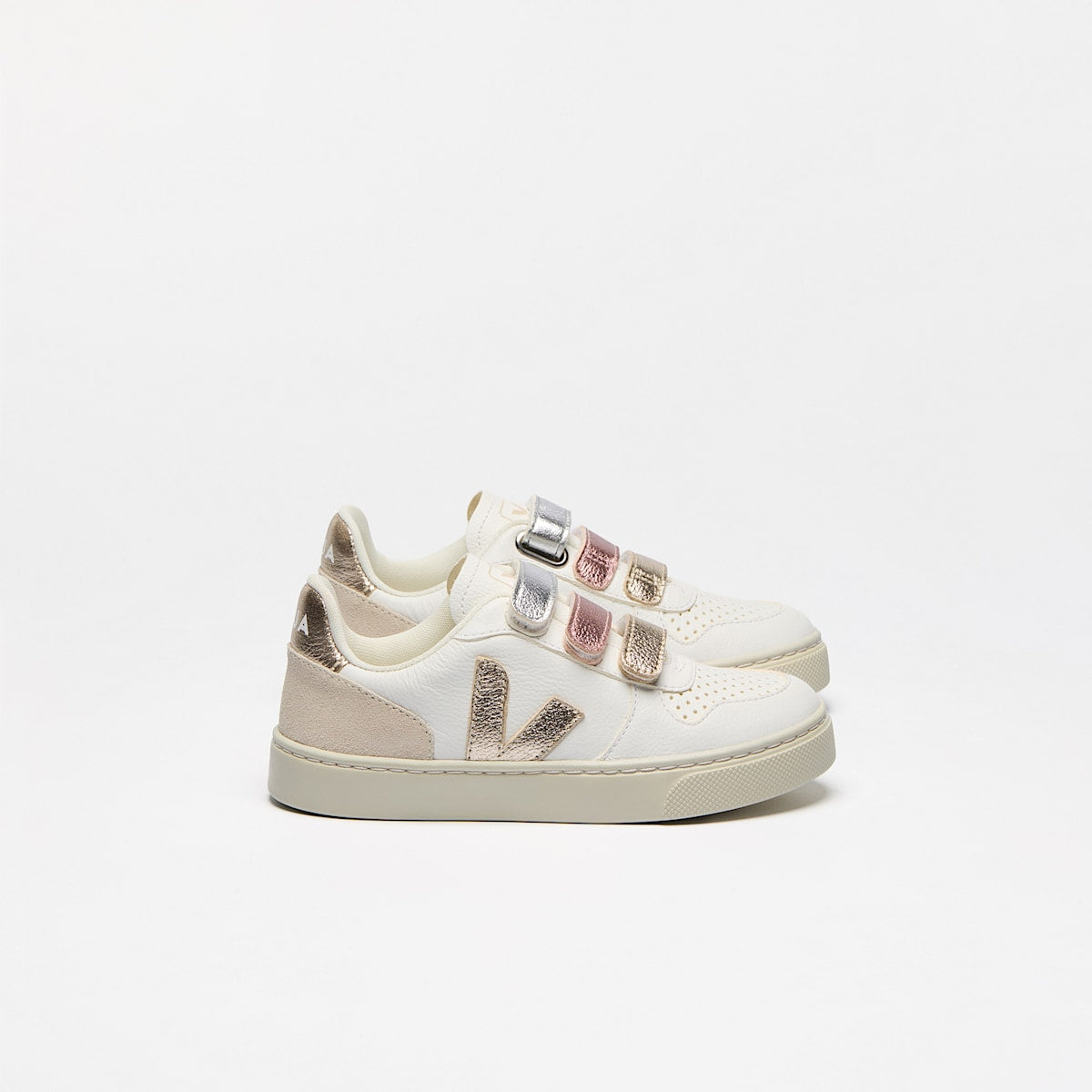 V-10 LEATHER MULTICO WHITE SHINY — 1