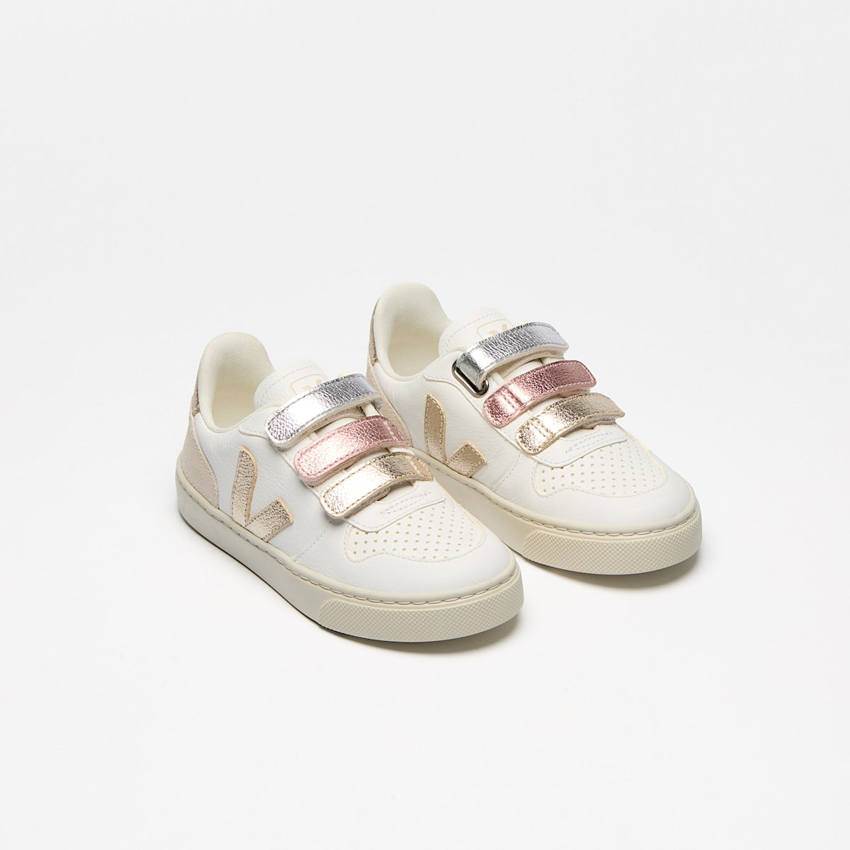 V-10 LEATHER MULTICO WHITE SHINY — 2