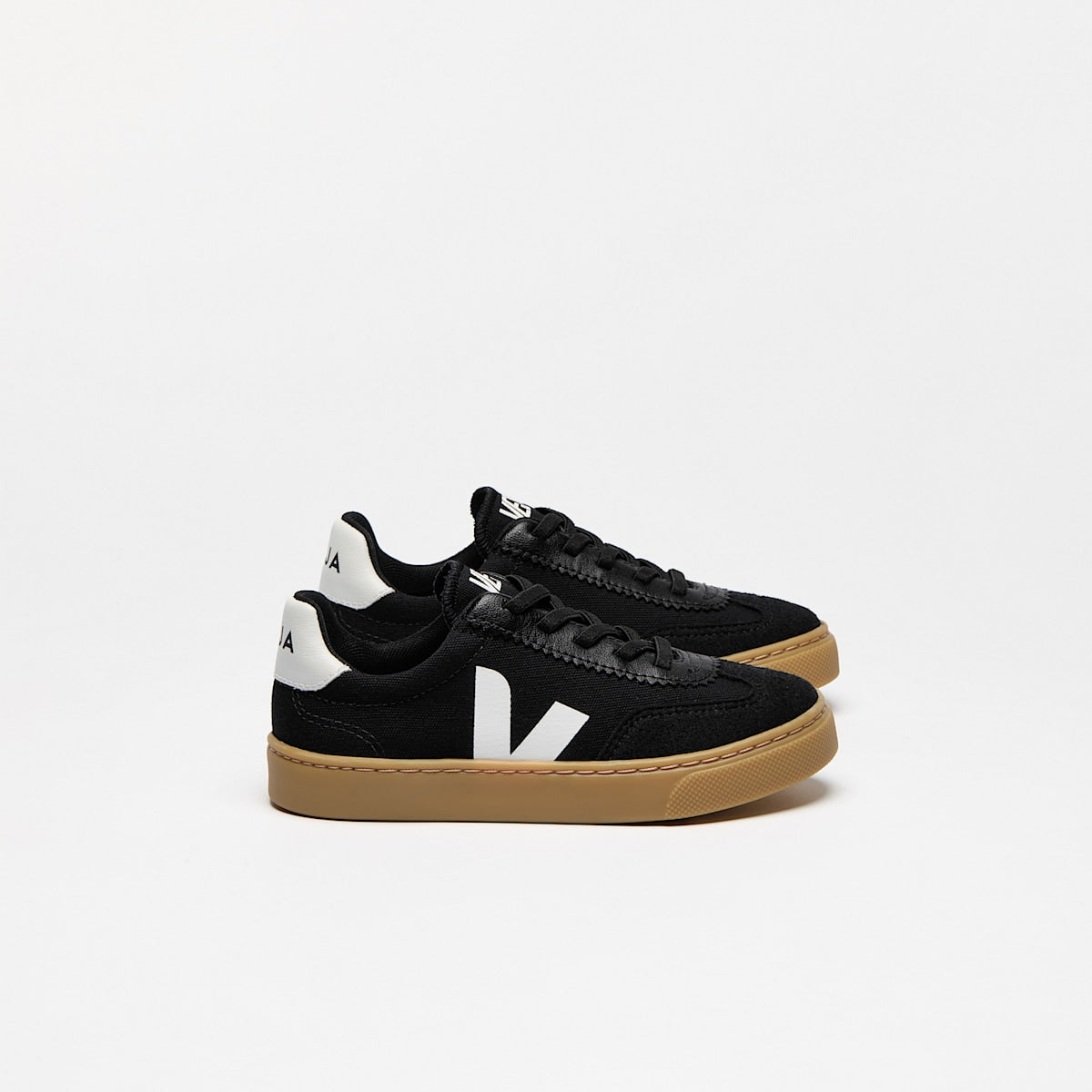 VOLLEY ELASTIC LACES CANVAS BLACK WHITE NATURAL — 1