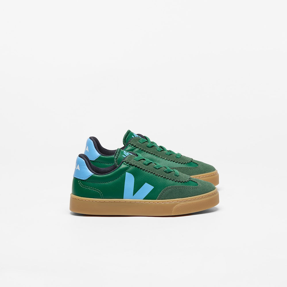 VOLLEY ELASTIC LACES LEATHER GOLF AQUA NATURAL — 1
