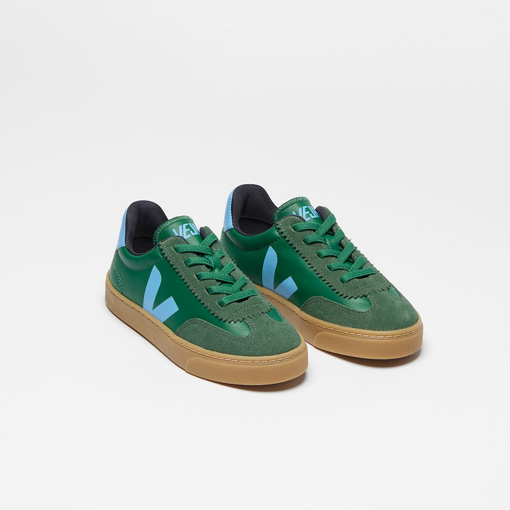 VOLLEY ELASTIC LACES LEATHER GOLF AQUA NATURAL — 2