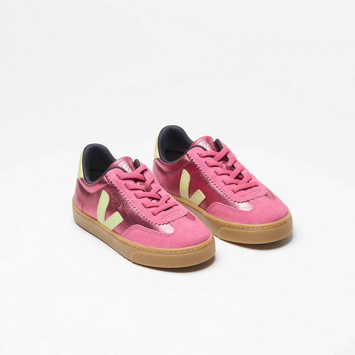 VOLLEY ELASTIC LACES LEATHER AZALEA LIMO — 2
