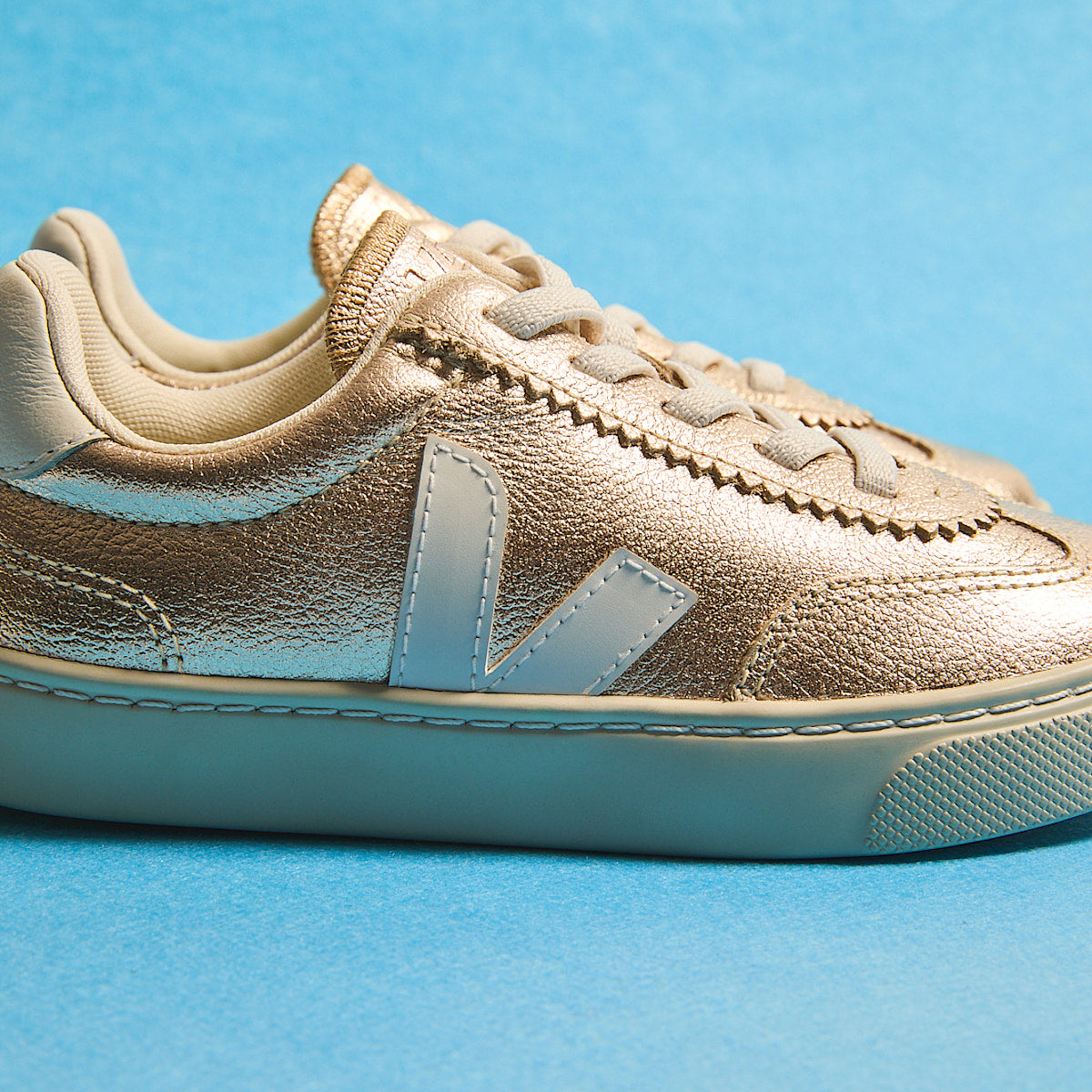 VOLLEY ELASTIC LACES LEATHER PLATINE WHITE — 5