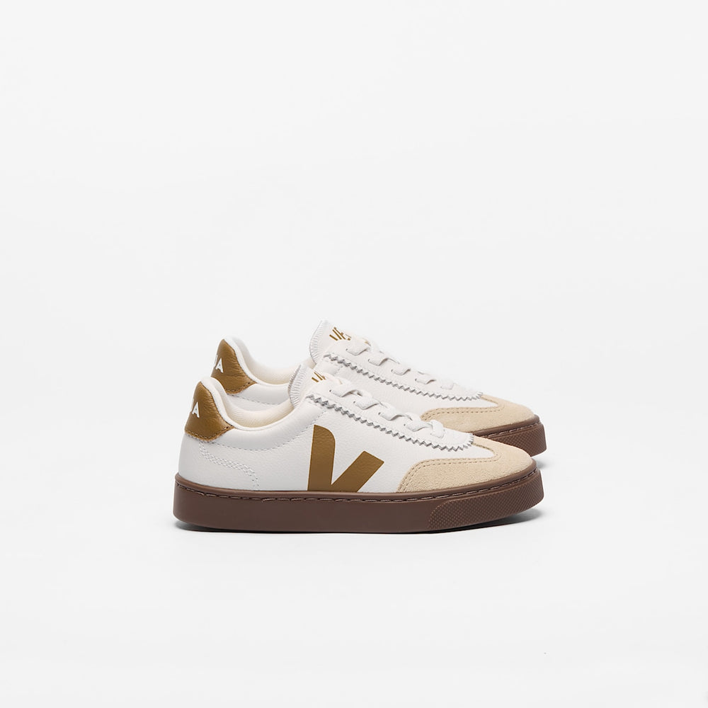 VOLLEY ELASTIC LACES LEATHER WHITE ALMOND BARK — 1