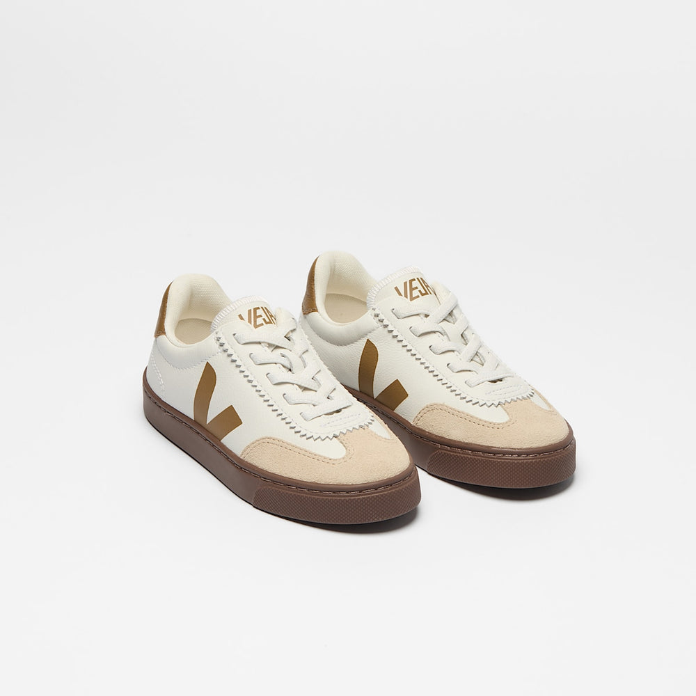 VOLLEY ELASTIC LACES LEATHER WHITE ALMOND BARK — 2