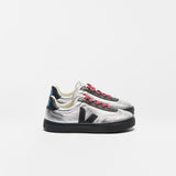 VOLLEY ELASTIC LACES LEATHER VEJA X JELLY MALLOW SILVER — 1
