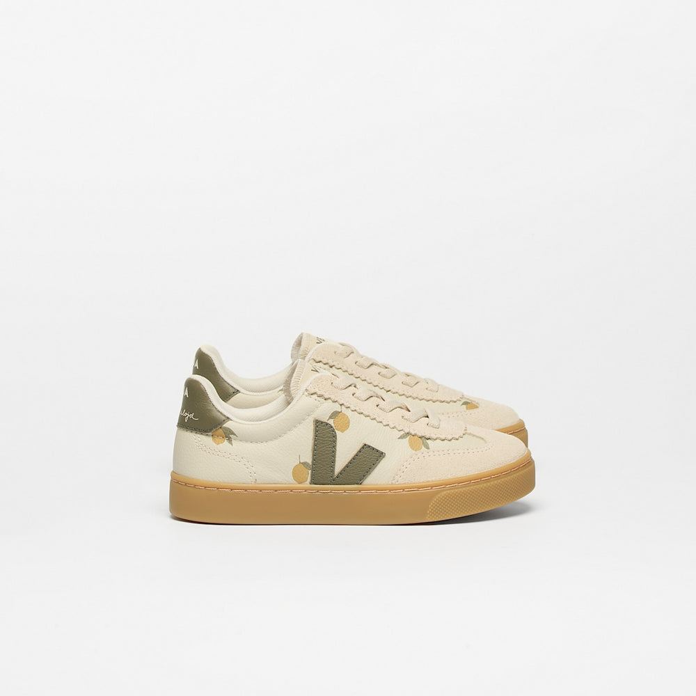 VOLLEY ELASTIC LACES LEATHER VEJA X KONGES SLØJD LEMON — 1