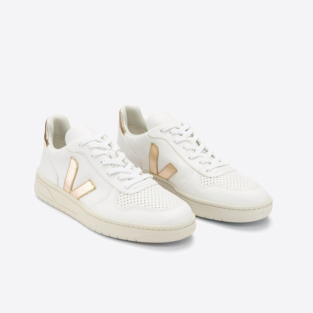 V-10 LEATHER WHITE PLATINE — 2