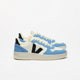 V-10 LEATHER PURE BLACK AQUA — 1