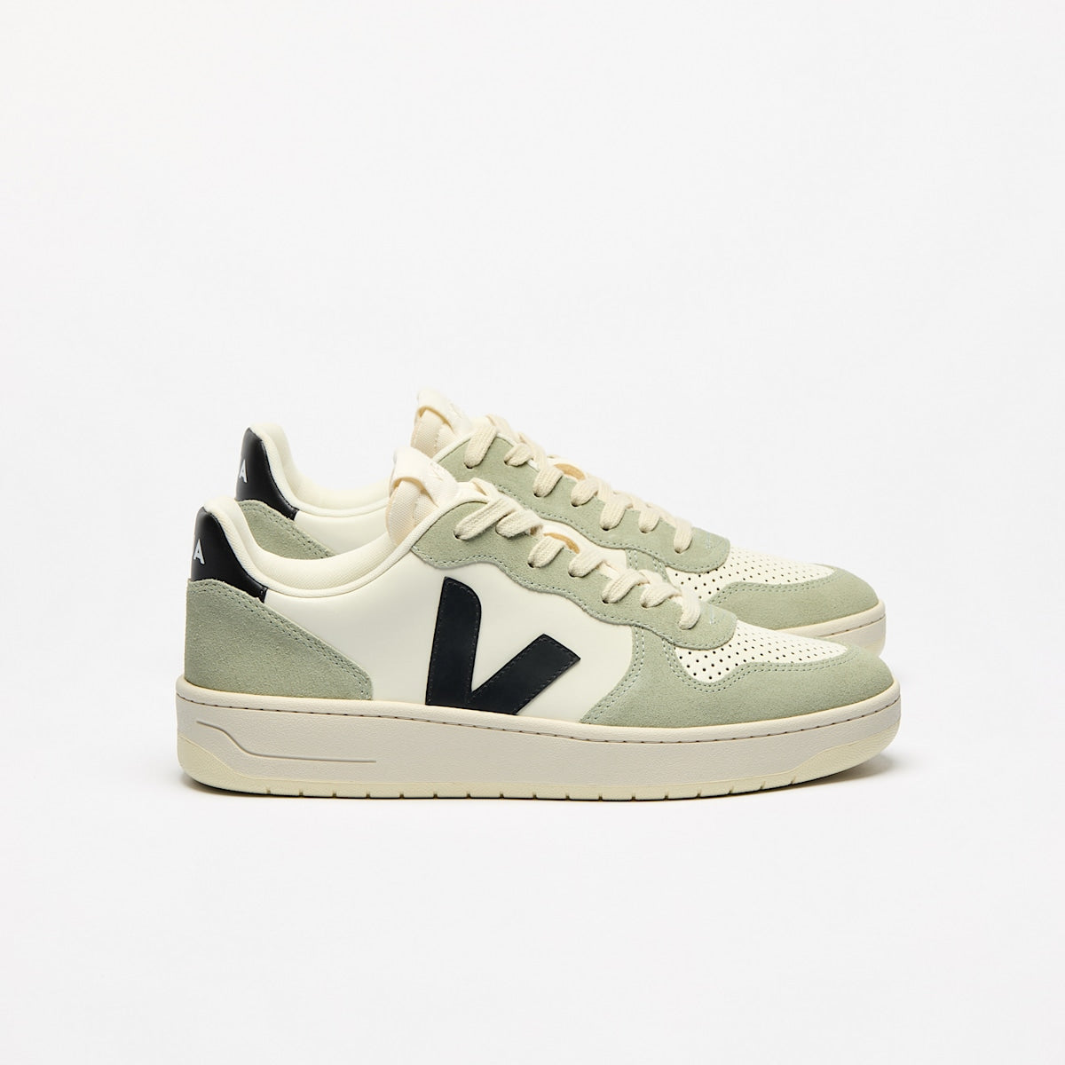 V-10 LEATHER PURE BLACK CLAY — 1