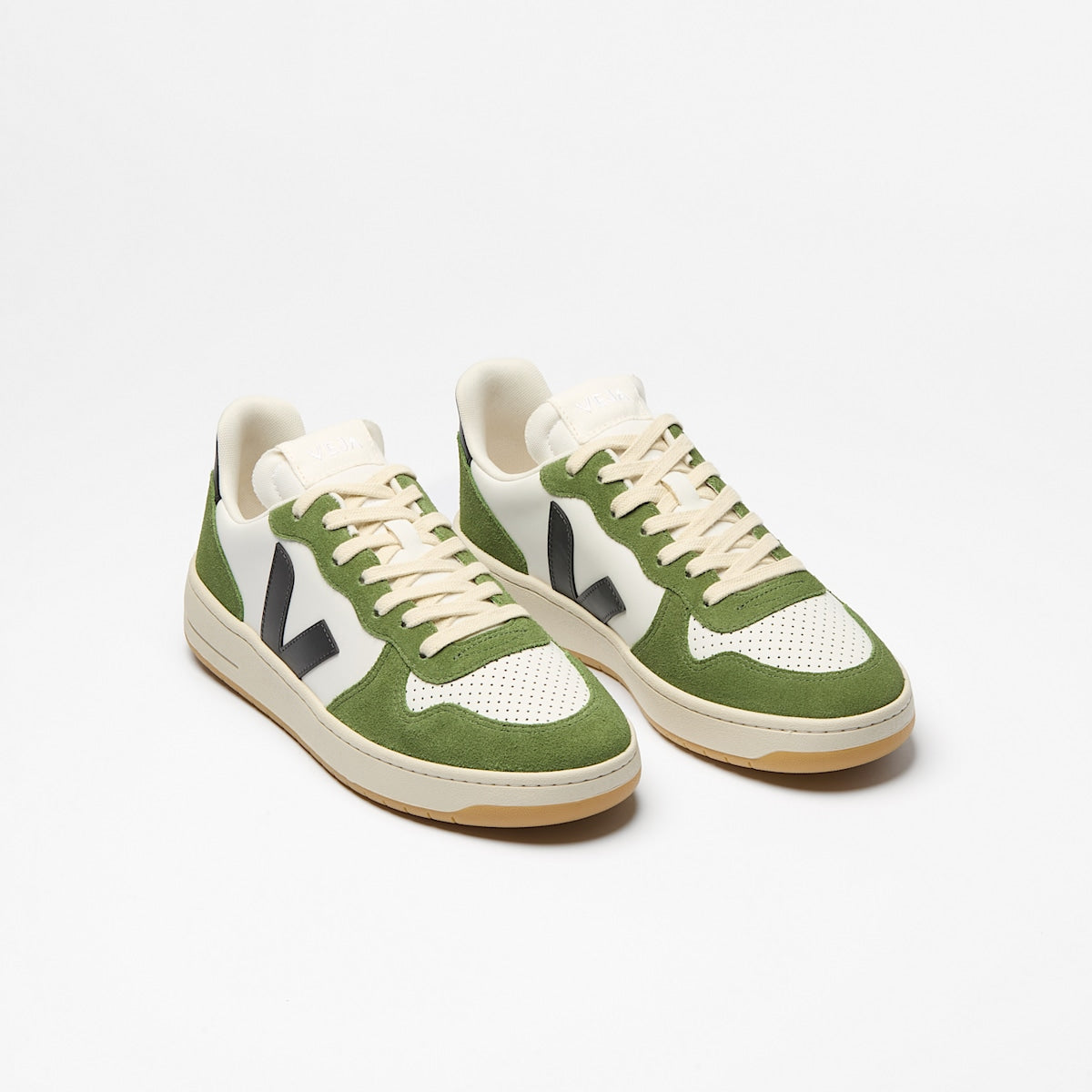 V-10 LEATHER WHITE BLACK MILITAR — 2