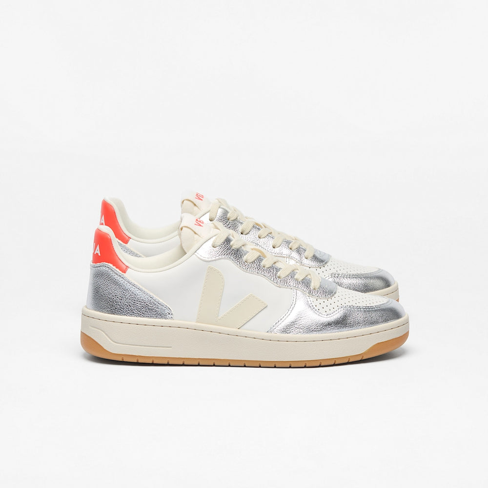 V-10 LEATHER WHITE PIERRE SILVER — 1