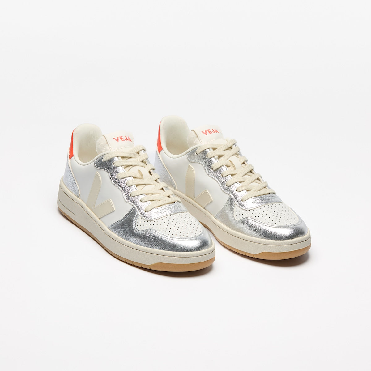 V-10 LEATHER WHITE PIERRE SILVER — 2