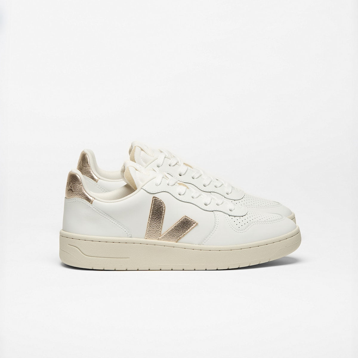 V-10 LEATHER WHITE PLATINE — 1