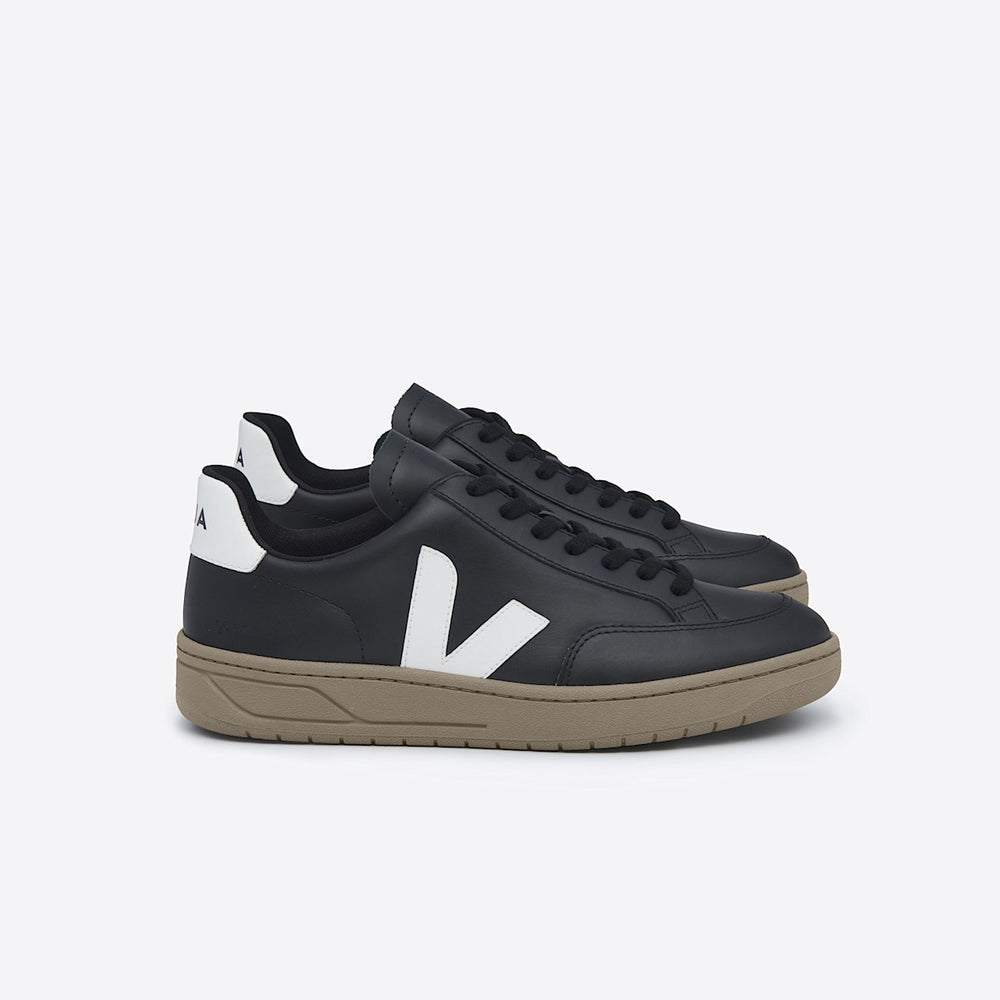 V-12 LEATHER BLACK WHITE DUNE — 1