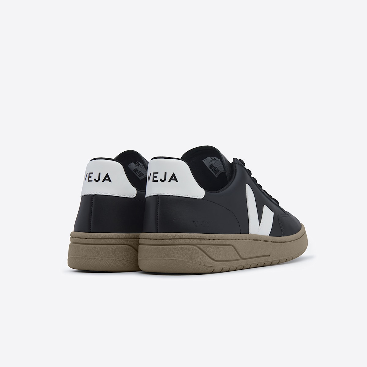 V-12 LEATHER BLACK WHITE DUNE — 4