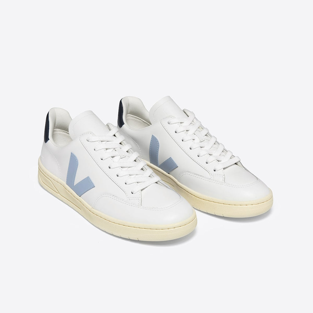 V-12 LEATHER WHITE STEEL NAUTICO — 2