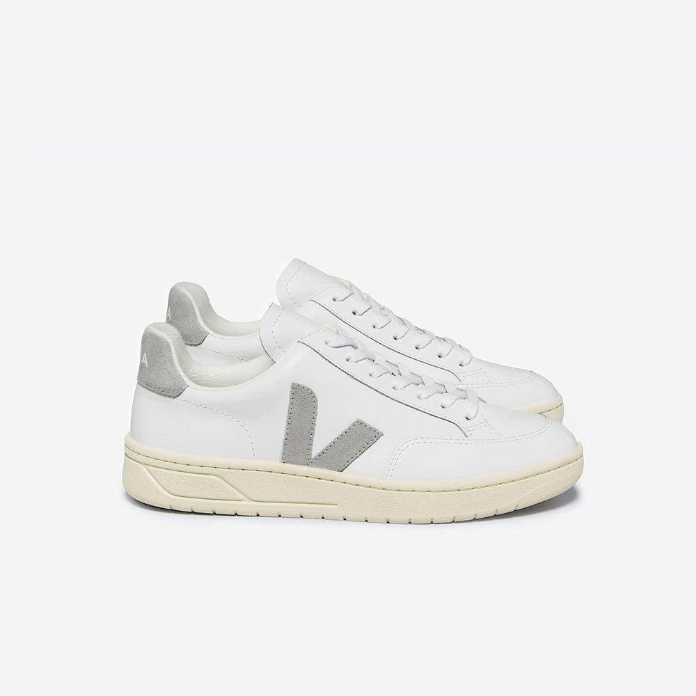 V-12 LEATHER WHITE LIGHT GREY — 1