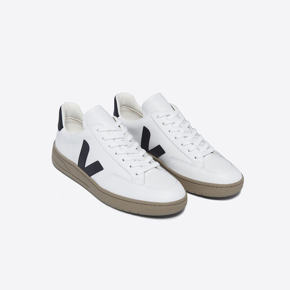 V-12 LEATHER WHITE BLACK DUNE — 2