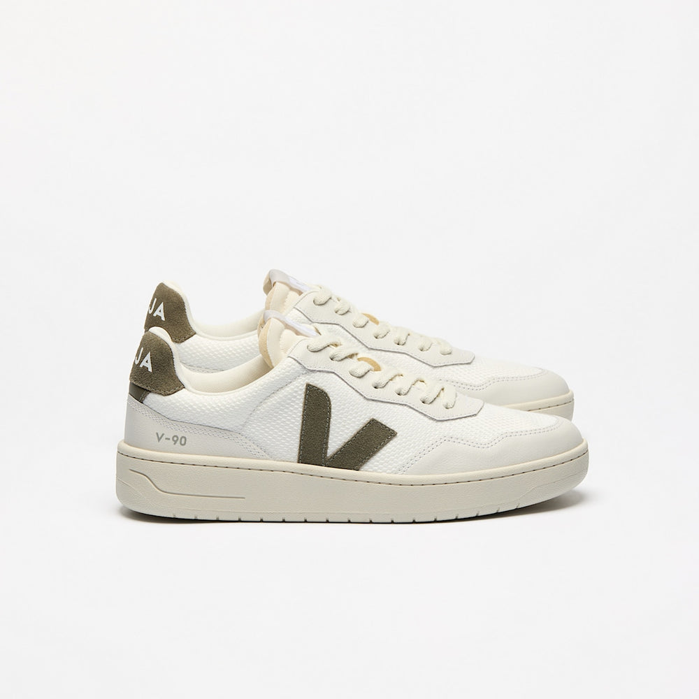 V-90 B-MESH WHITE KAKI — 1