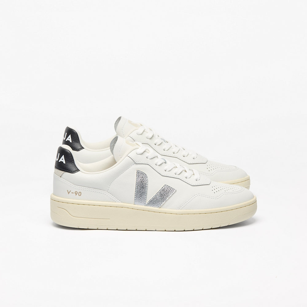 V-90 LEATHER WHITE SILVER BLACK — 1