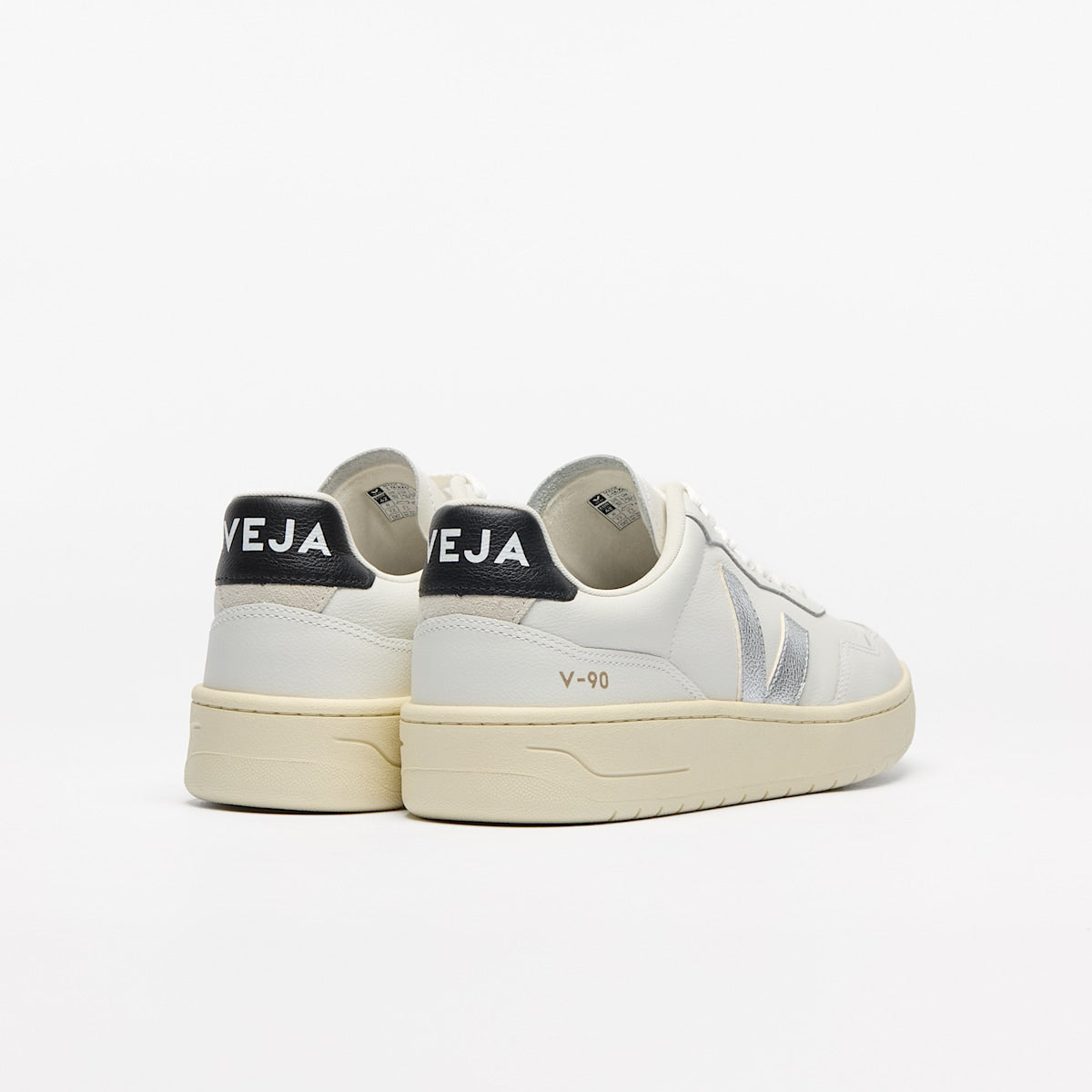 V-90 LEATHER WHITE SILVER BLACK — 3