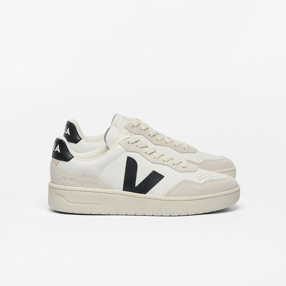 V-90 LEATHER WHITE BLACK — 1