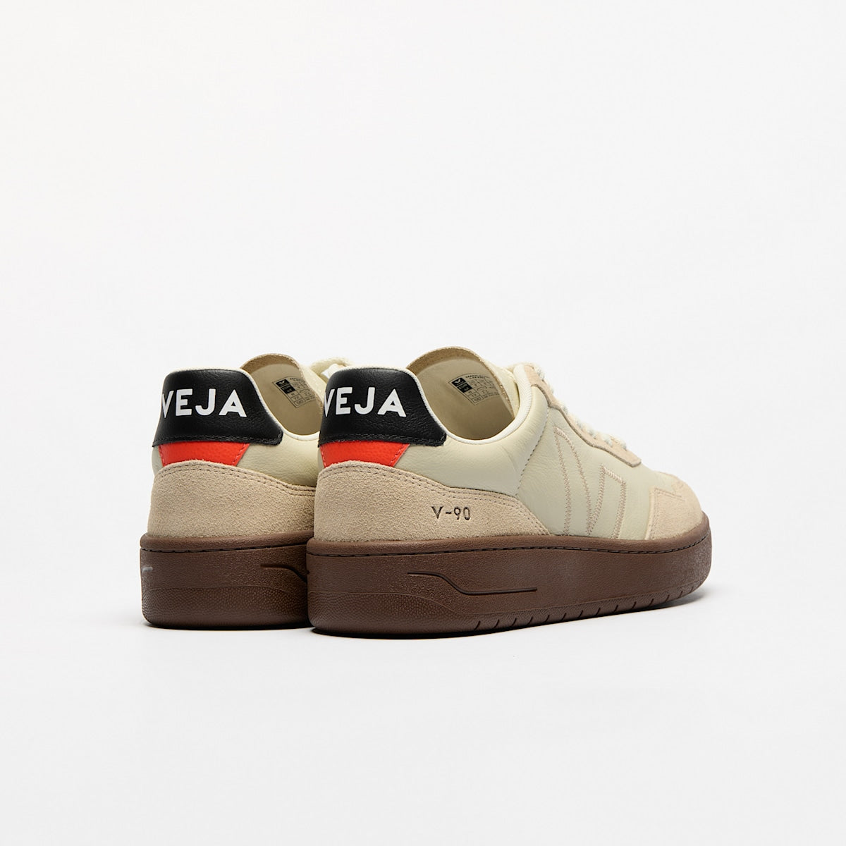V-90 LEATHER BEIGE ALMOND BLACK — 3