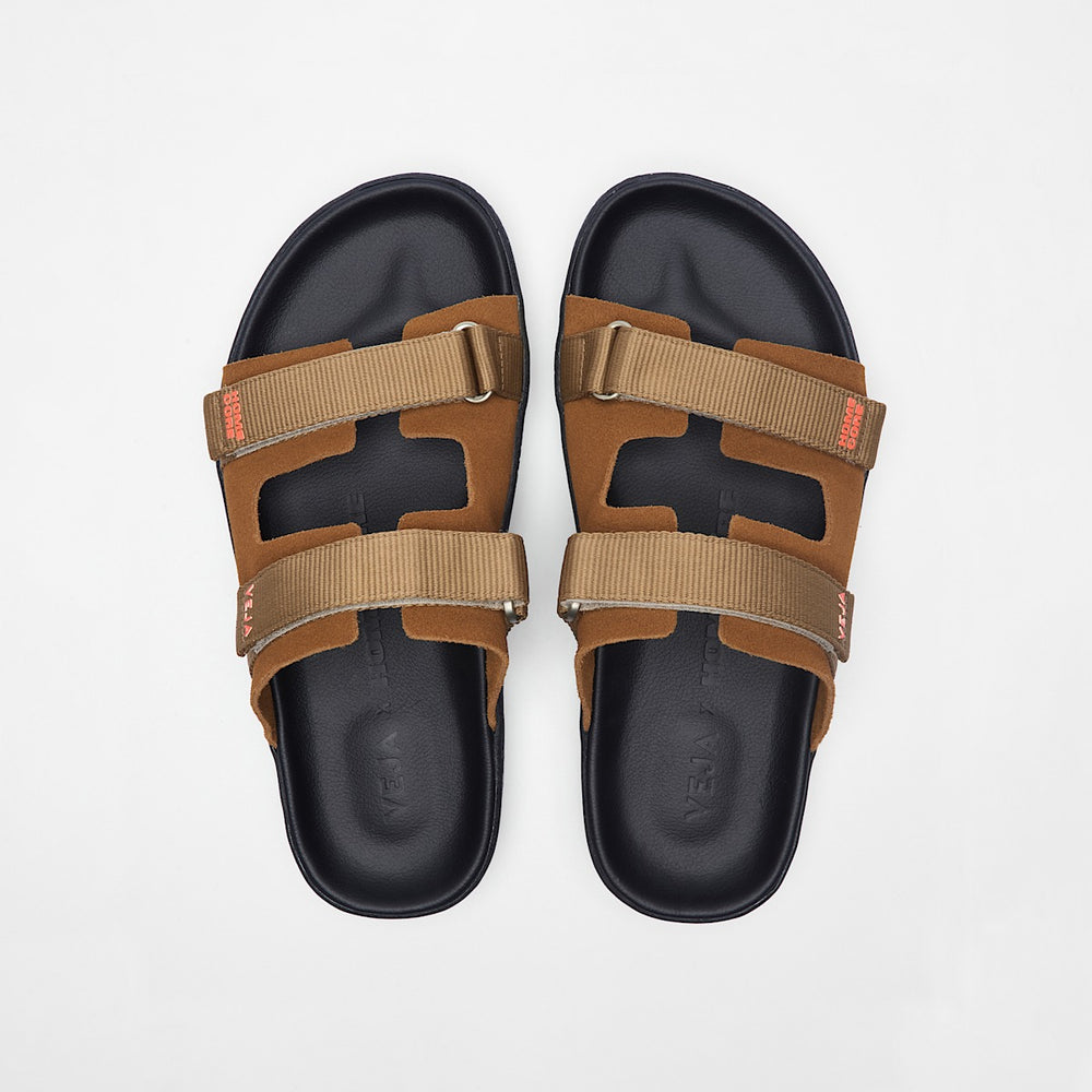 ARPOADOR SUEDE VEJA X HOMECORE COGNAC TENT BLACK — 2