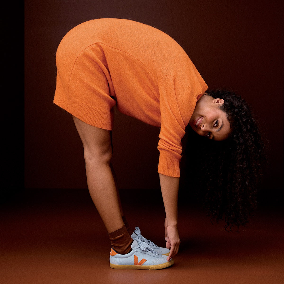 VOLLEY LEATHER VEJA X MAKE MY LEMONADE STEEL PUMPKIN — 6