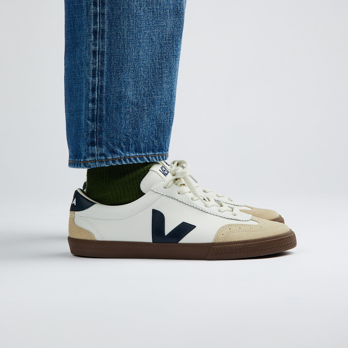 VOLLEY LEATHER WHITE NAUTICO BARK — 4
