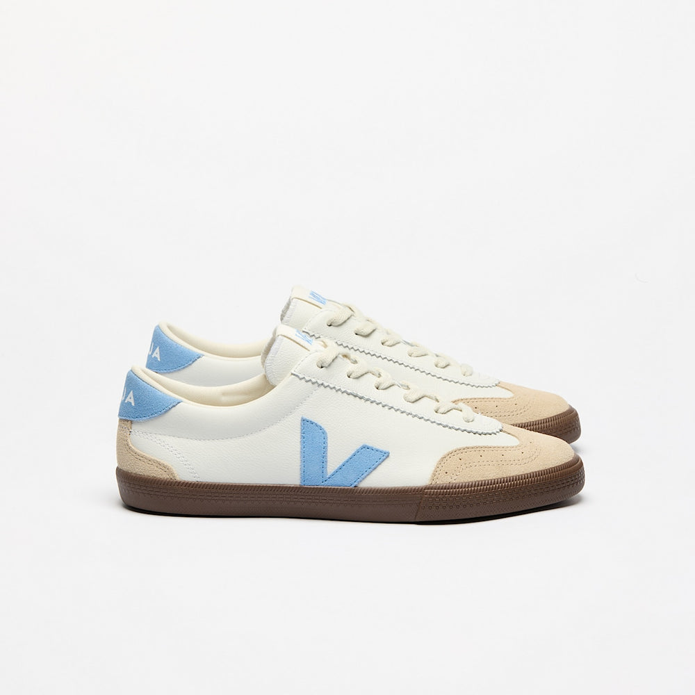 VOLLEY LEATHER WHITE AQUA BARK — 1
